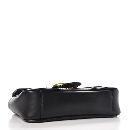 Gucci Calfskin Matelasse Mini GG Marmont Shoulder Bag Black 4 of 7