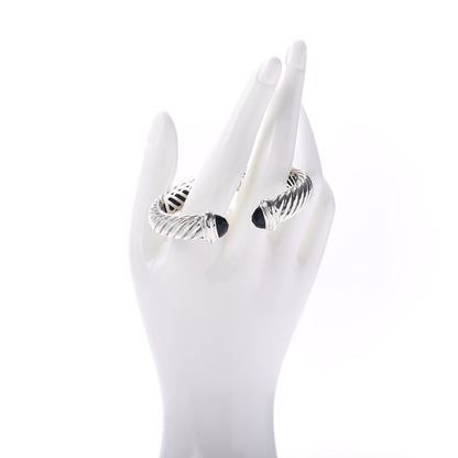 David Yurman Sterling Silver Black Onyx 10mm Waverly Bracelet 2 of 4