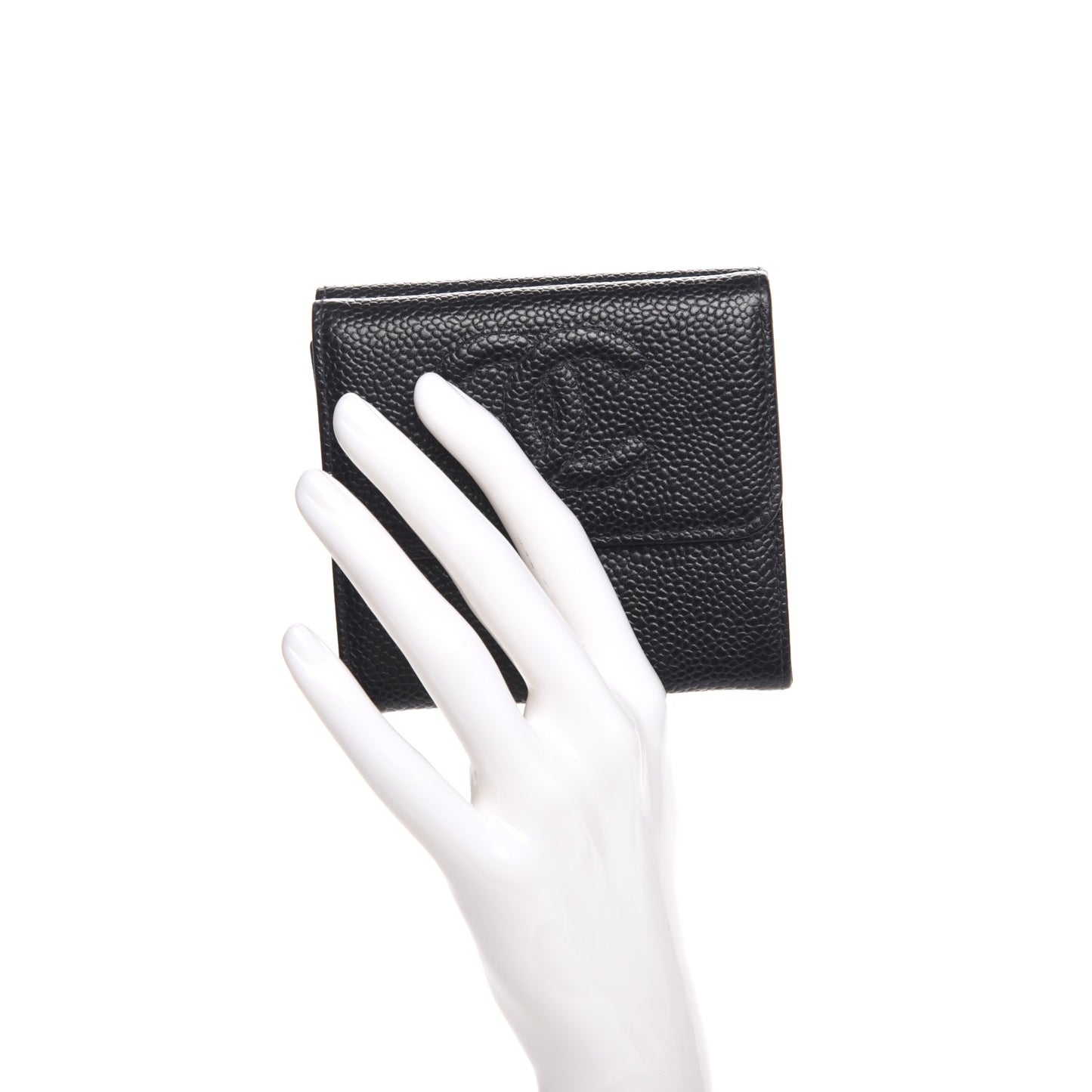 Caviar Timeless CC Compact Double Sided Wallet Black