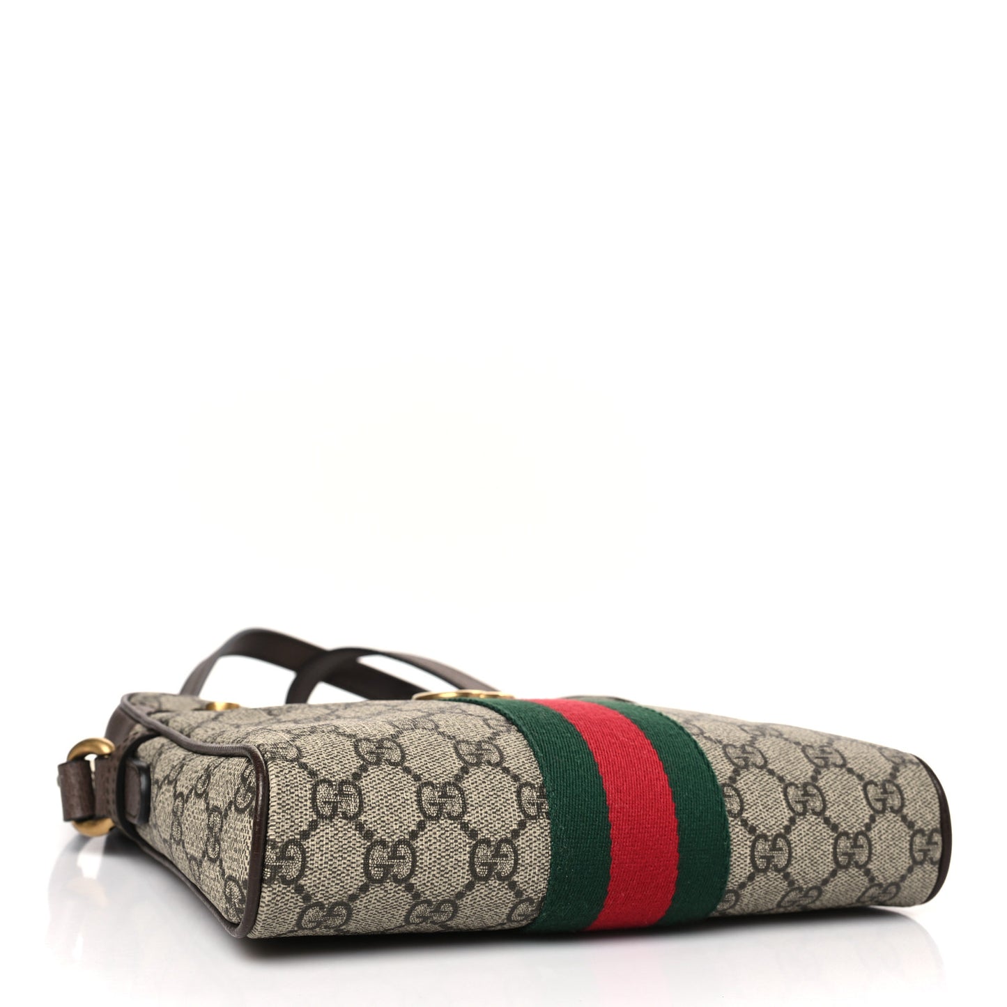 GG Supreme Monogram Web Small Ophidia Messenger Bag Brown