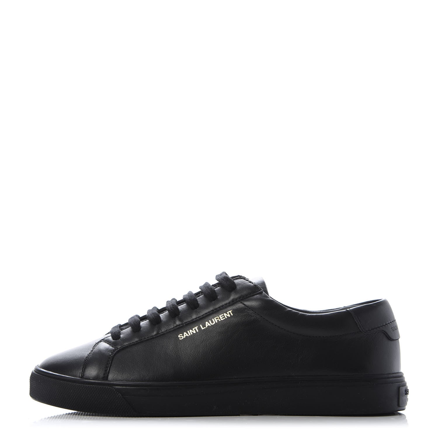 Saint Laurent Calfskin Andy Low Top Sneakers 36 Black 1 of 9