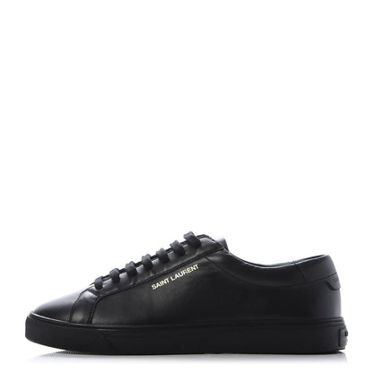 Saint Laurent Calfskin Andy Low Top Sneakers 36 Black 1 of 9