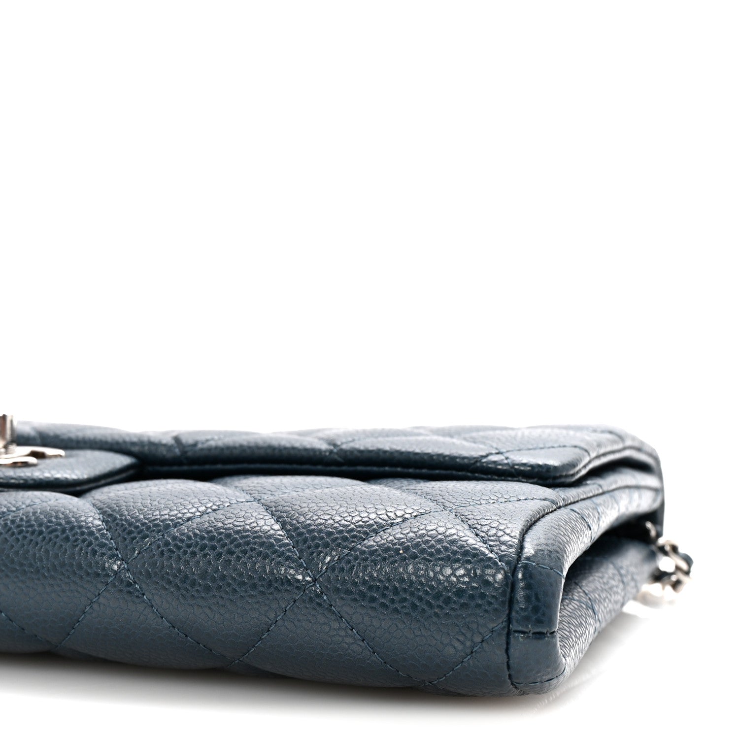 Chanel Caviar Quilted Clutch With Chain Flap  Blue 10 of 10