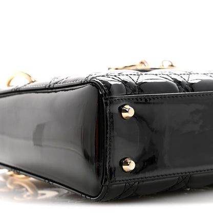 Christian Dior Patent Cannage Mini Lady Dior Black 9 of 10