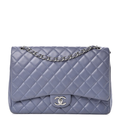 Chanel Lambskin Quilted Maxi Double Flap Purple 1 of 17