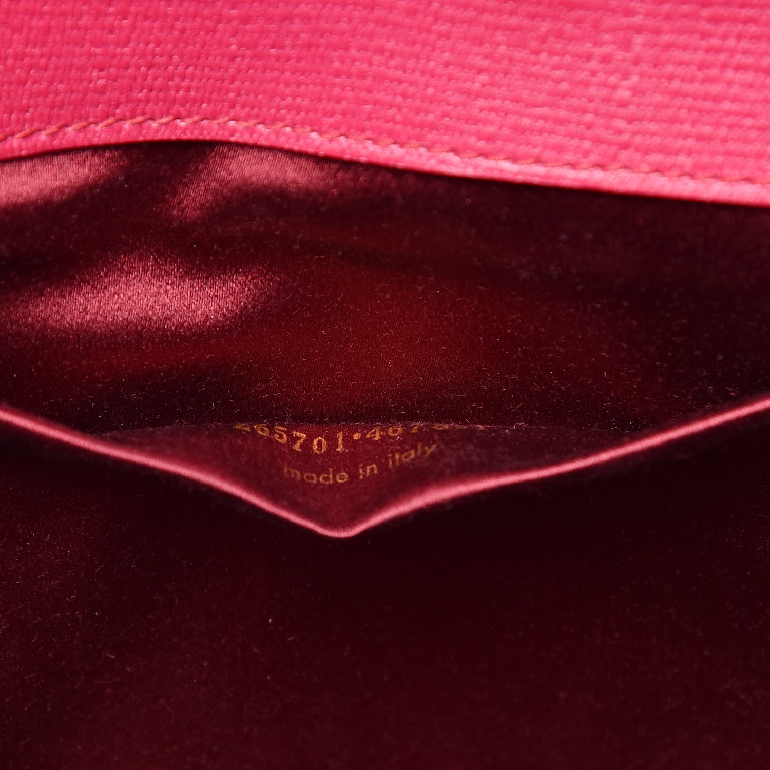 Saint Laurent Textured Calfskin Y Ligne Clutch Fuchsia 7 of 10