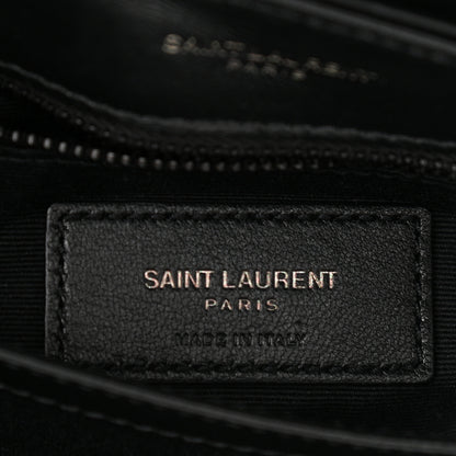 Saint Laurent Calfskin Y Quilted Monogram Toy Loulou Crossbody Bag Black 7 of 11
