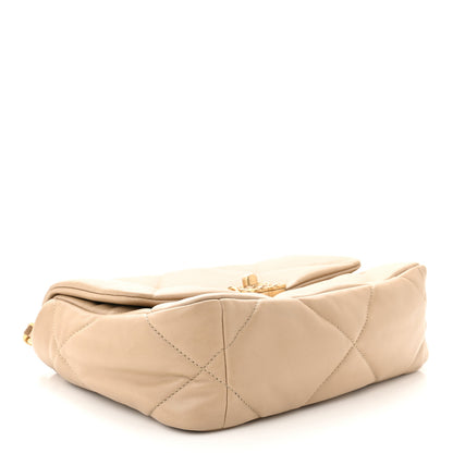 Chanel Lambskin Quilted Medium Chanel 19 Flap Dark Beige 4 of 11