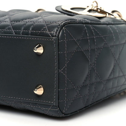 Christian Dior Lambskin Cannage Gradient Small My ABCDior Lady Dior Grey 9 of 9