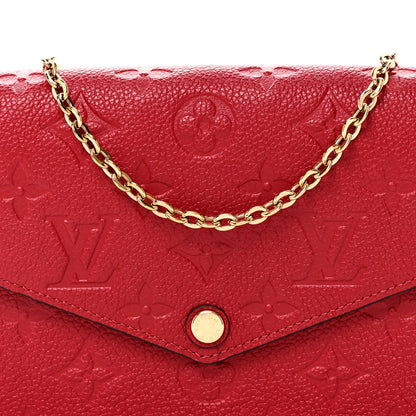 Louis Vuitton Empreinte Pochette Felicie Chain Wallet Scarlet 8 of 10