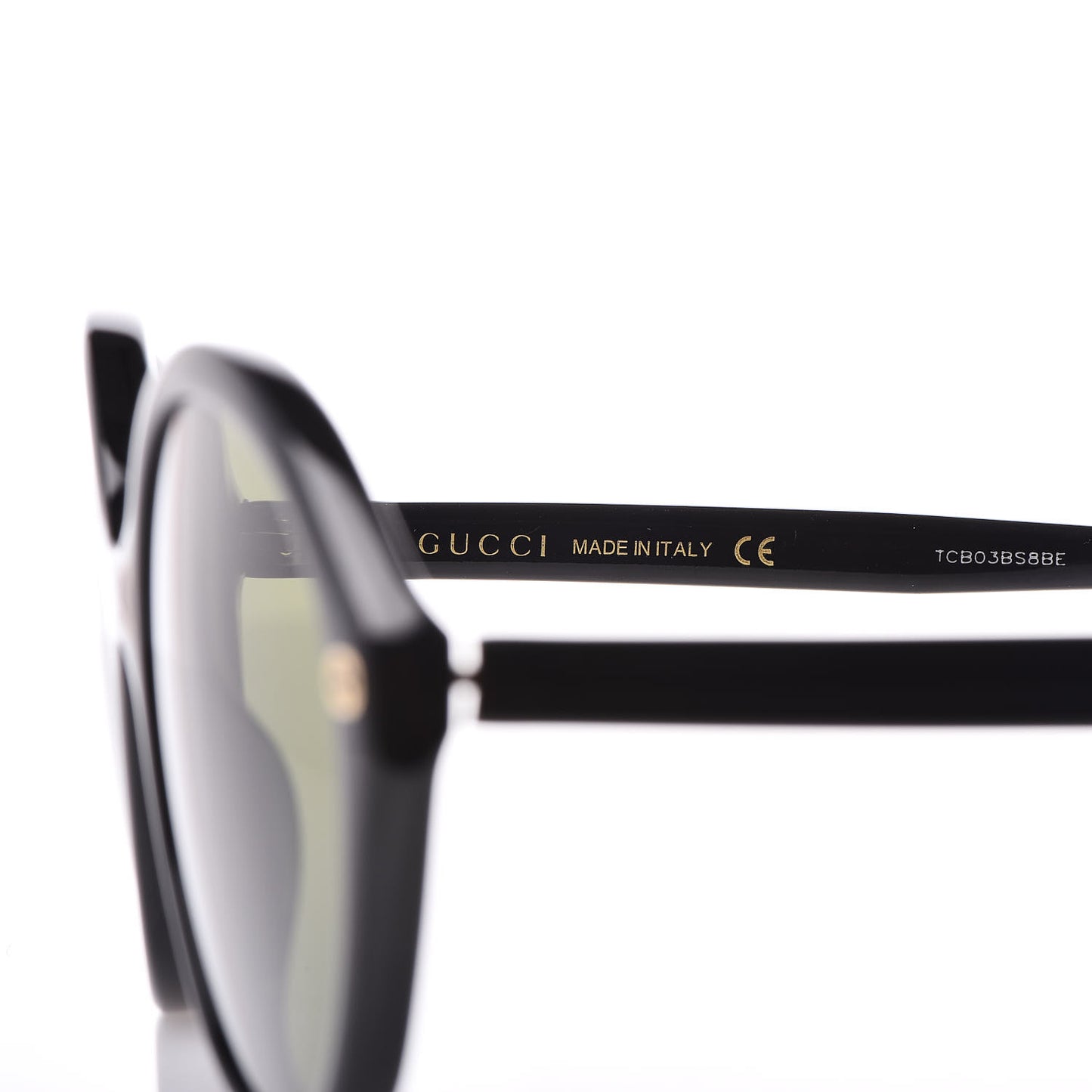 Acetate Round Sunglasses GG0023S Black