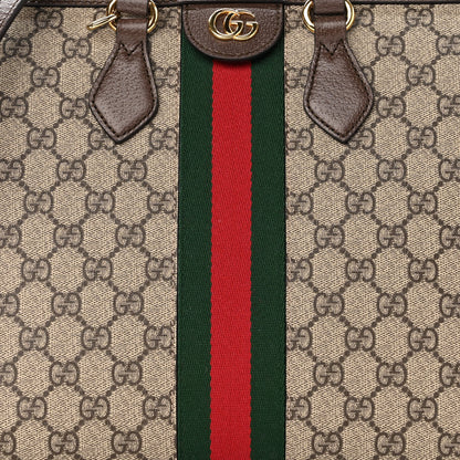 Gucci GG Supreme Monogram Web Medium Ophidia Tote Bag Brown 8 of 10