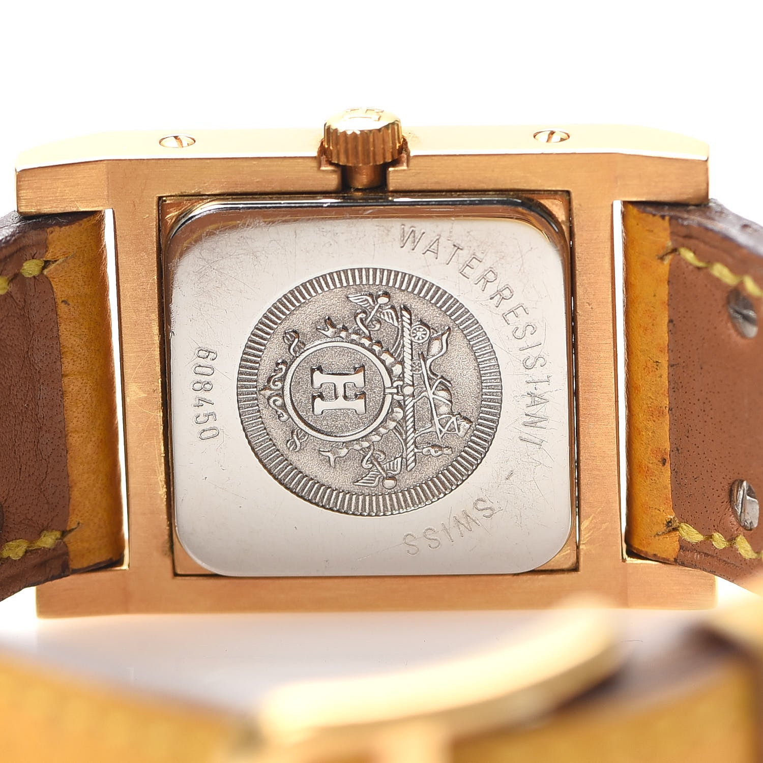 Hermes Stainless Steel Courchevel 23mm Medor Quartz Watch Jaune 5 of 6
