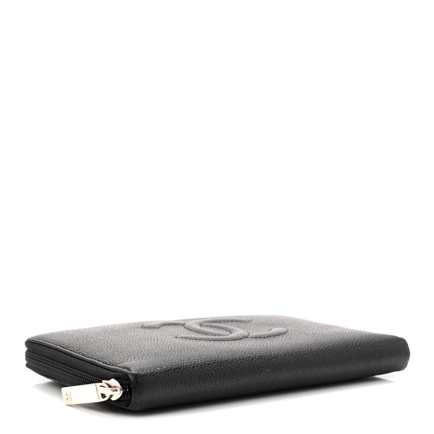Caviar Large Timeless CC Zip Around Wallet Black