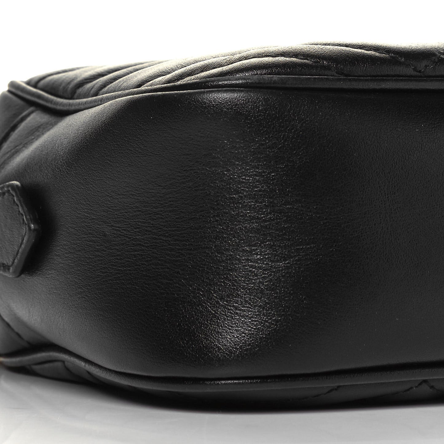Calfskin Matelasse Small GG Marmont Chain Shoulder Bag Black
