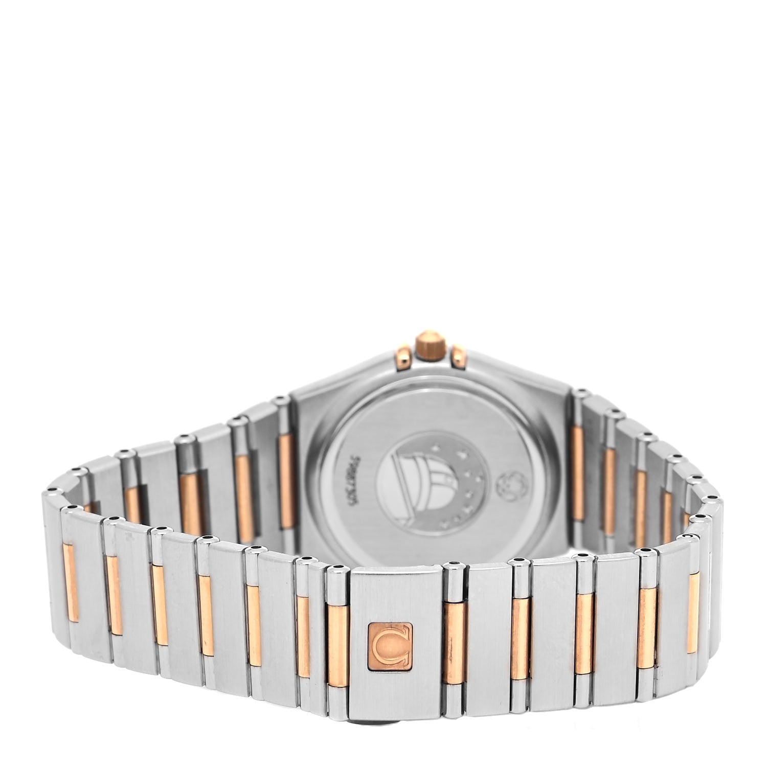 Omega Stainless Steel 18K Yellow Gold Diamond Bezel Mother of Pearl 25mm Constellation Iris Rainbow Multi-Stone Quartz Watch 1358.79.00 3 of 5