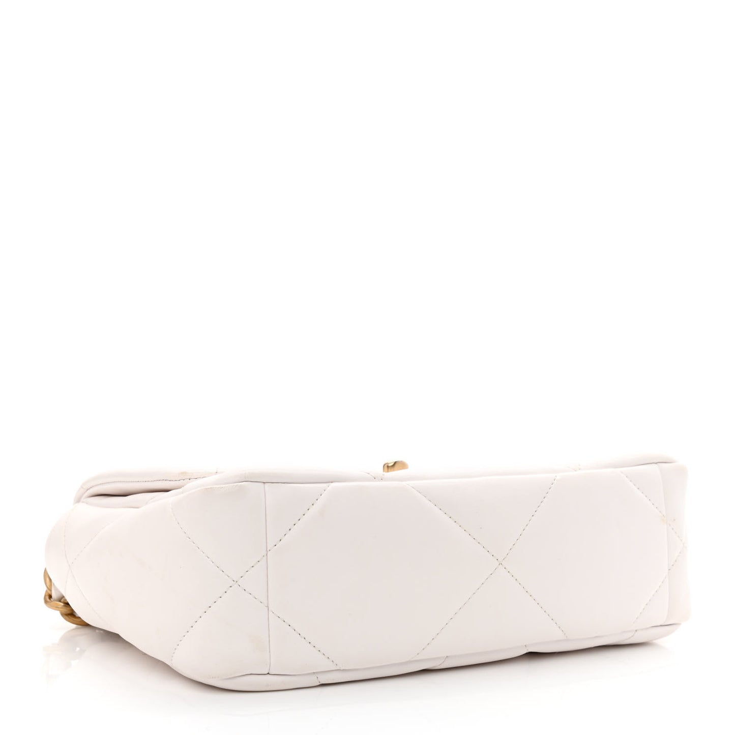 Lambskin Quilted Medium Chanel 19 Flap White