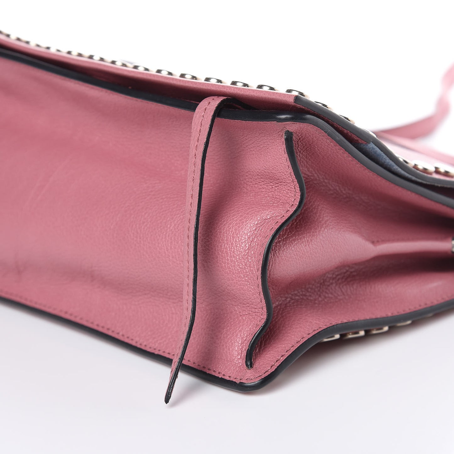 Glace Calfskin Studded Etiquette Flap Loto Astrale