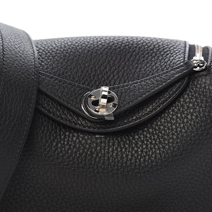 Hermes Taurillon Clemence Mini Lindy 20 Black 9 of 10