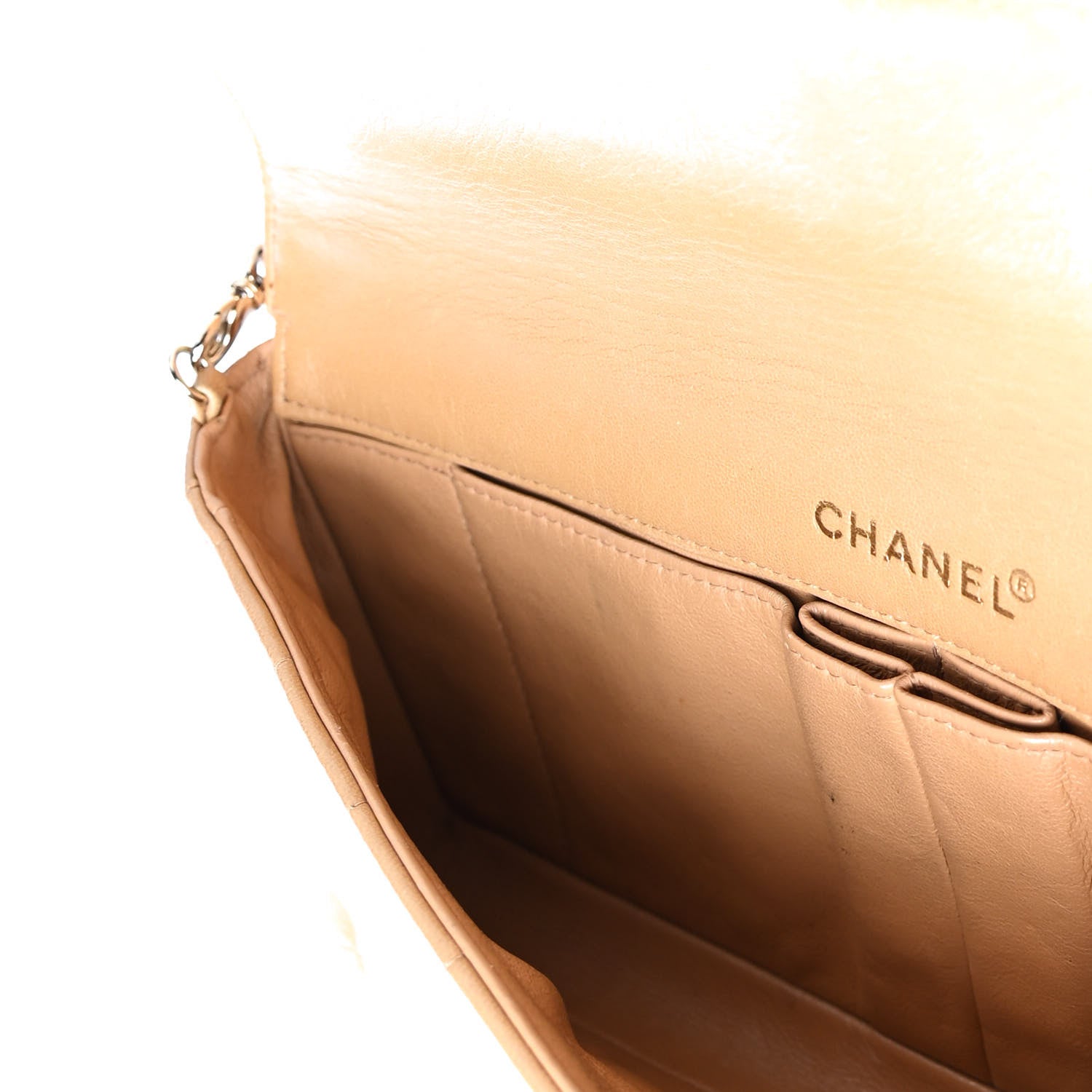 Chanel Lambskin East West Chocolate Bar Flap Beige 5 of 6