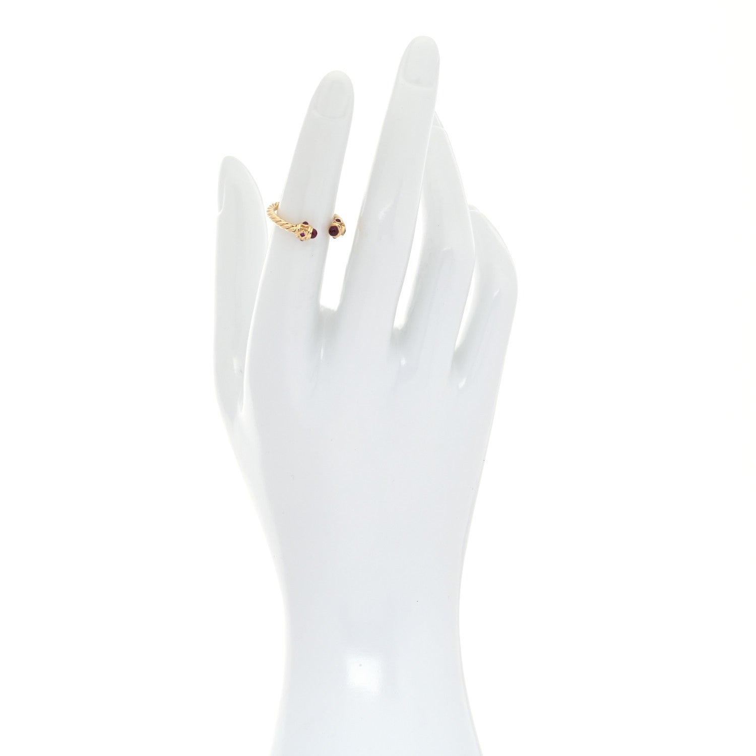 David Yurman 18K Yellow Gold Ruby Renaissance Ring 48 4.5 2 of 6