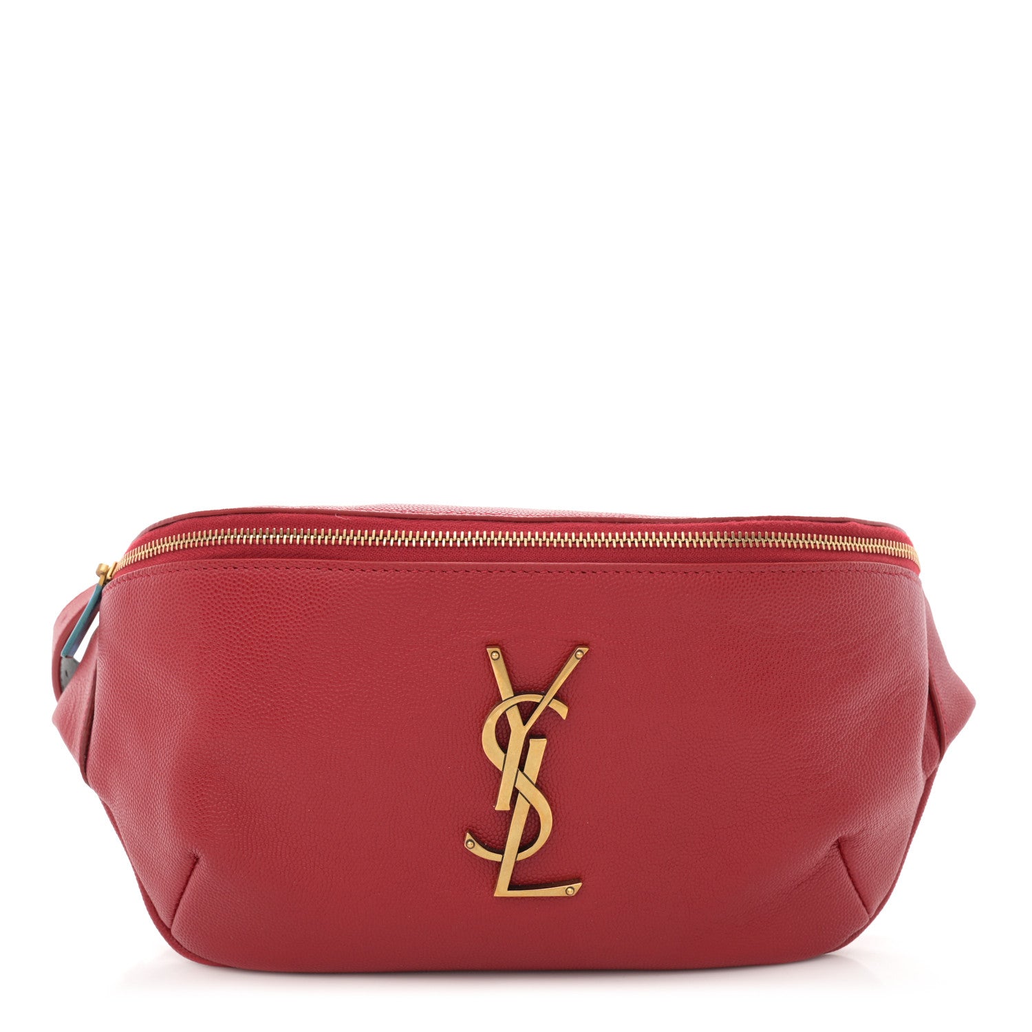 Saint Laurent Grain De Poudre Monogram Belt Bag Rouge Eros 1 of 11