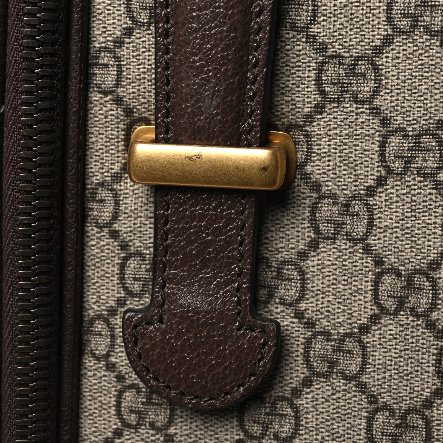 Gucci GG Supreme Monogram Web Medium Savoy Trolley Beige Ebony 10 of 14