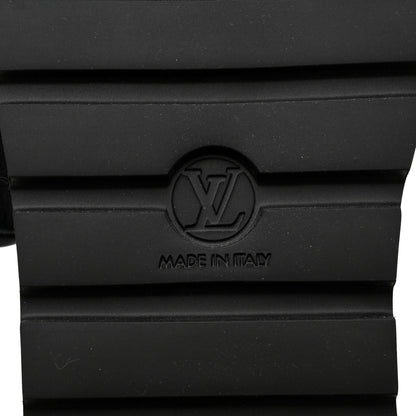 Louis Vuitton Lambskin Embossed Monogram Pool Pillow Flat Comfort Mule 38 Black 8 of 9