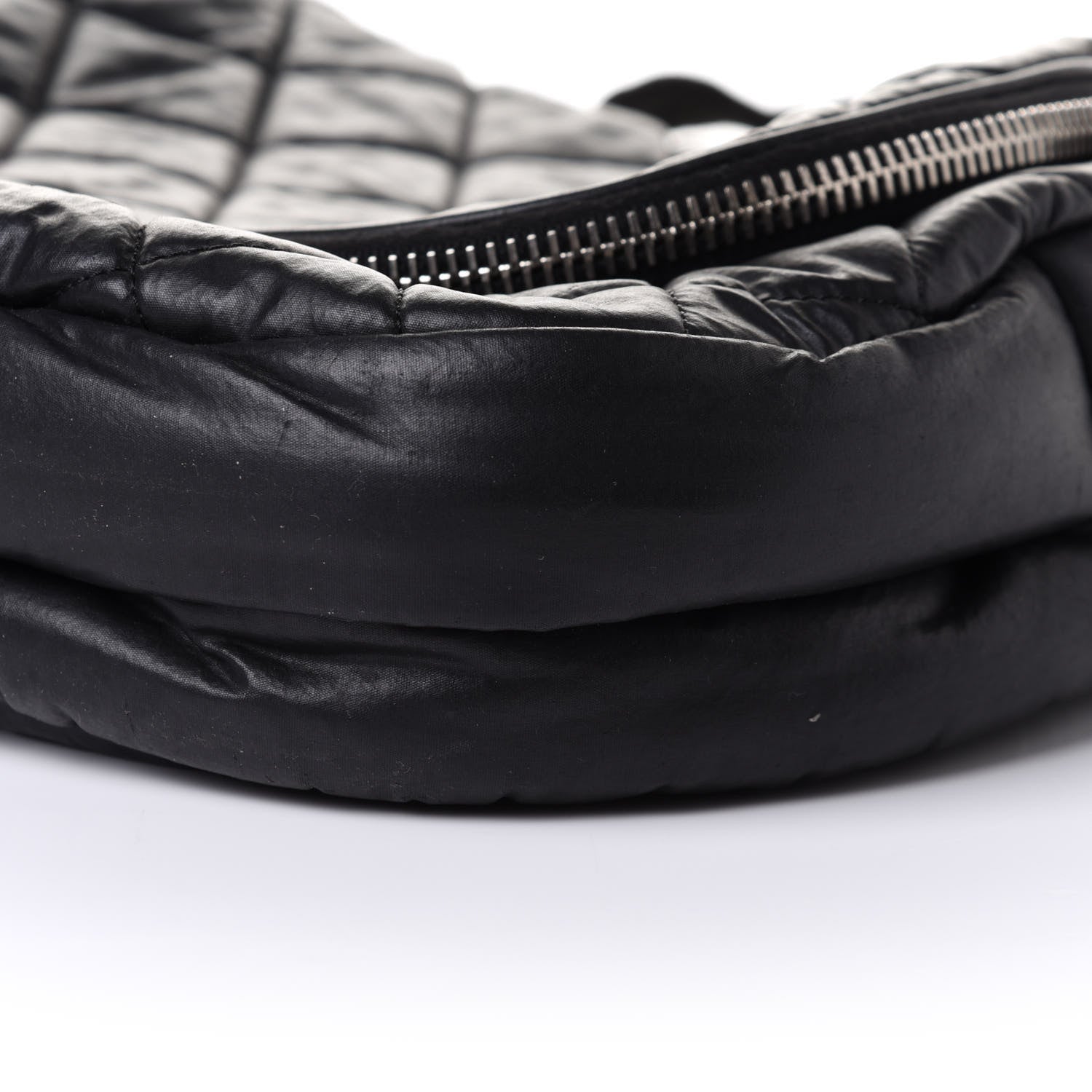 Chanel Coated Canvas Quilted Expandable Messenger Black 10 of 10