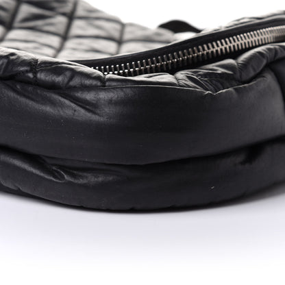 Chanel Coated Canvas Quilted Expandable Messenger Black 10 of 10