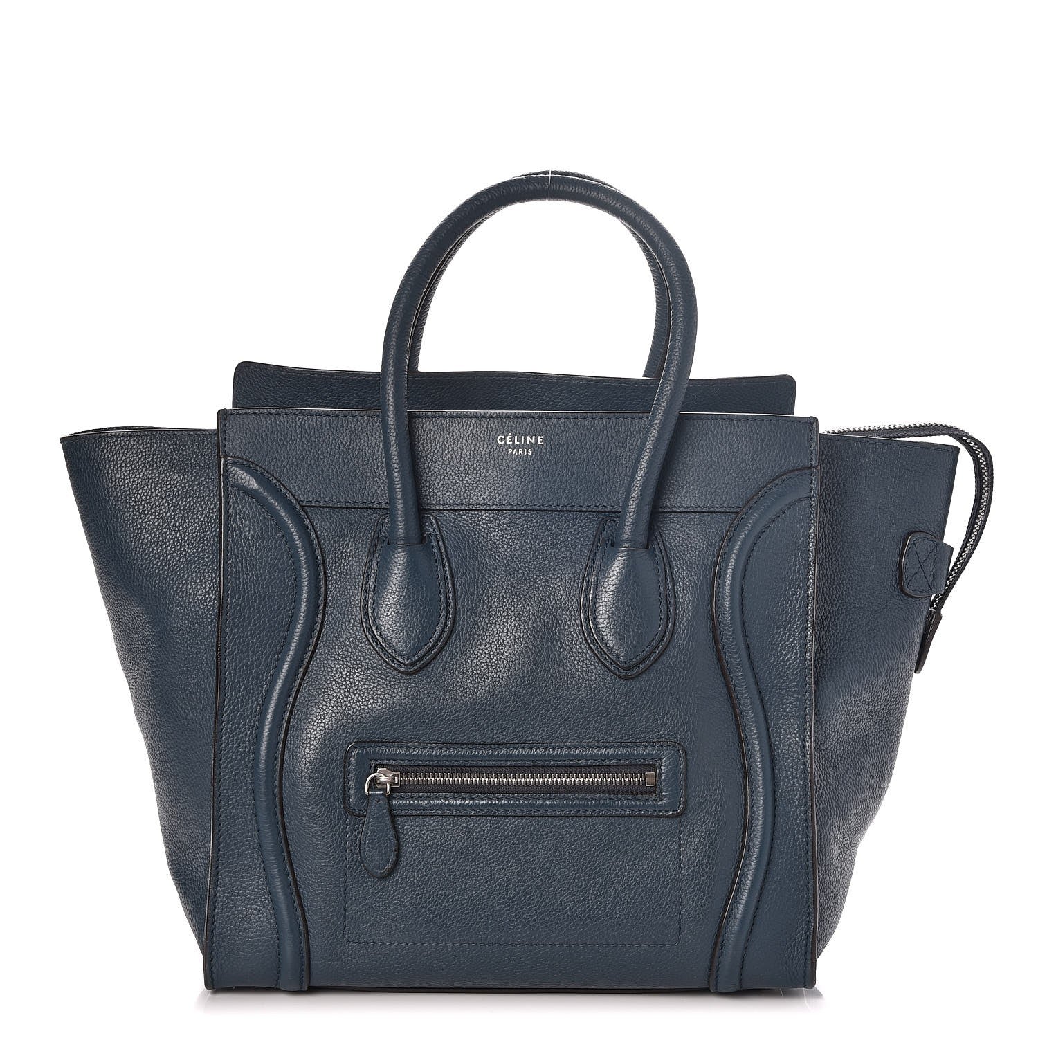 Celine Drummed Calfskin Mini Luggage Orage 1 of 10