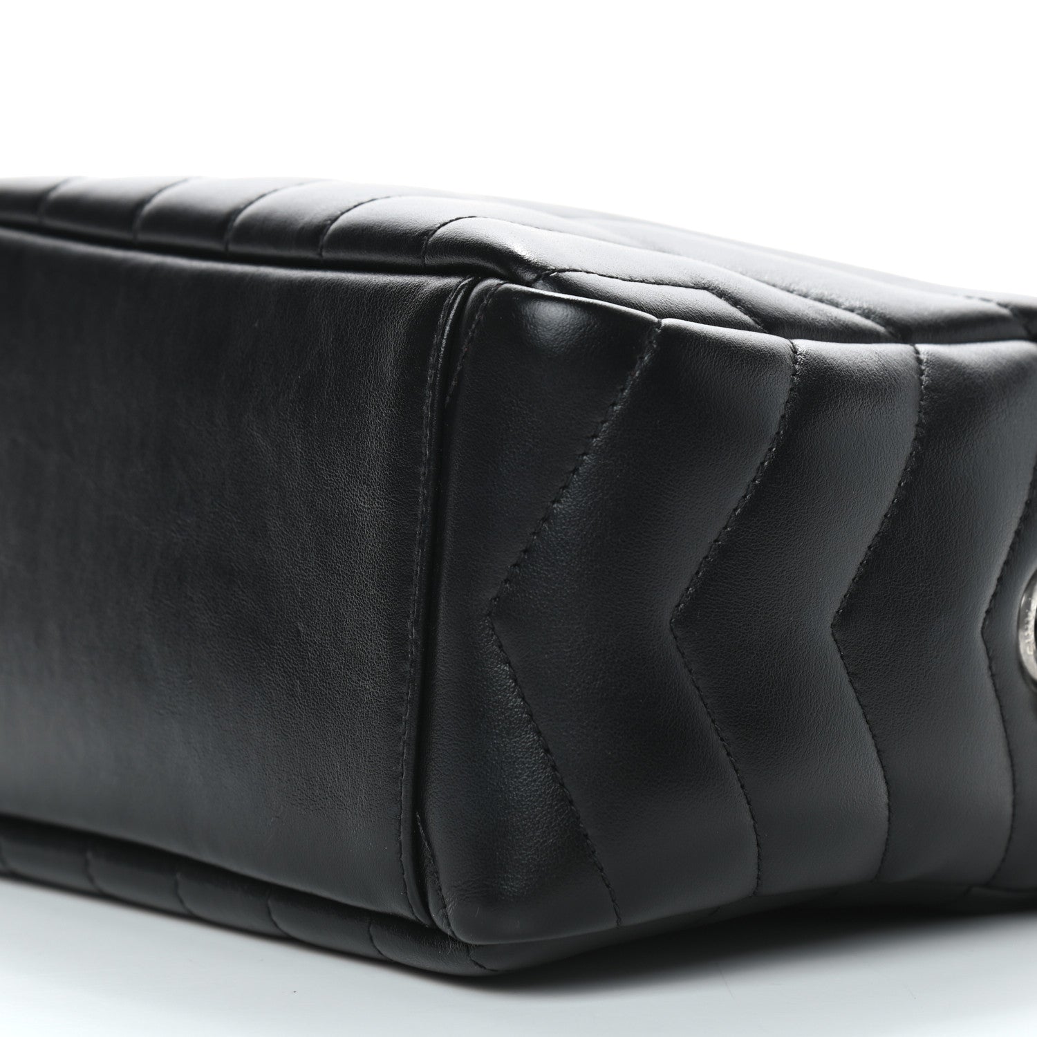 Saint Laurent Calfskin Y Quilted Monogram Small Loulou Bowling Bag Black 9 of 9