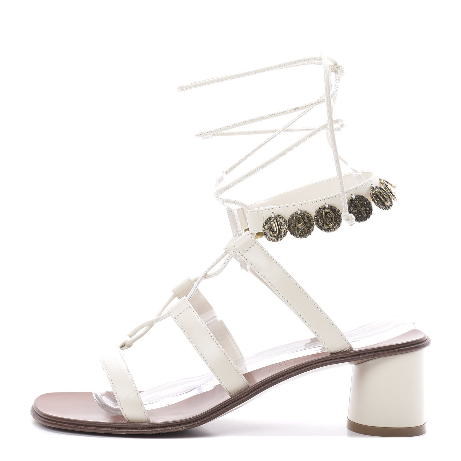 Christian Dior Calfskin Dior Zodiac Sandals 35 Off White 1 of 12