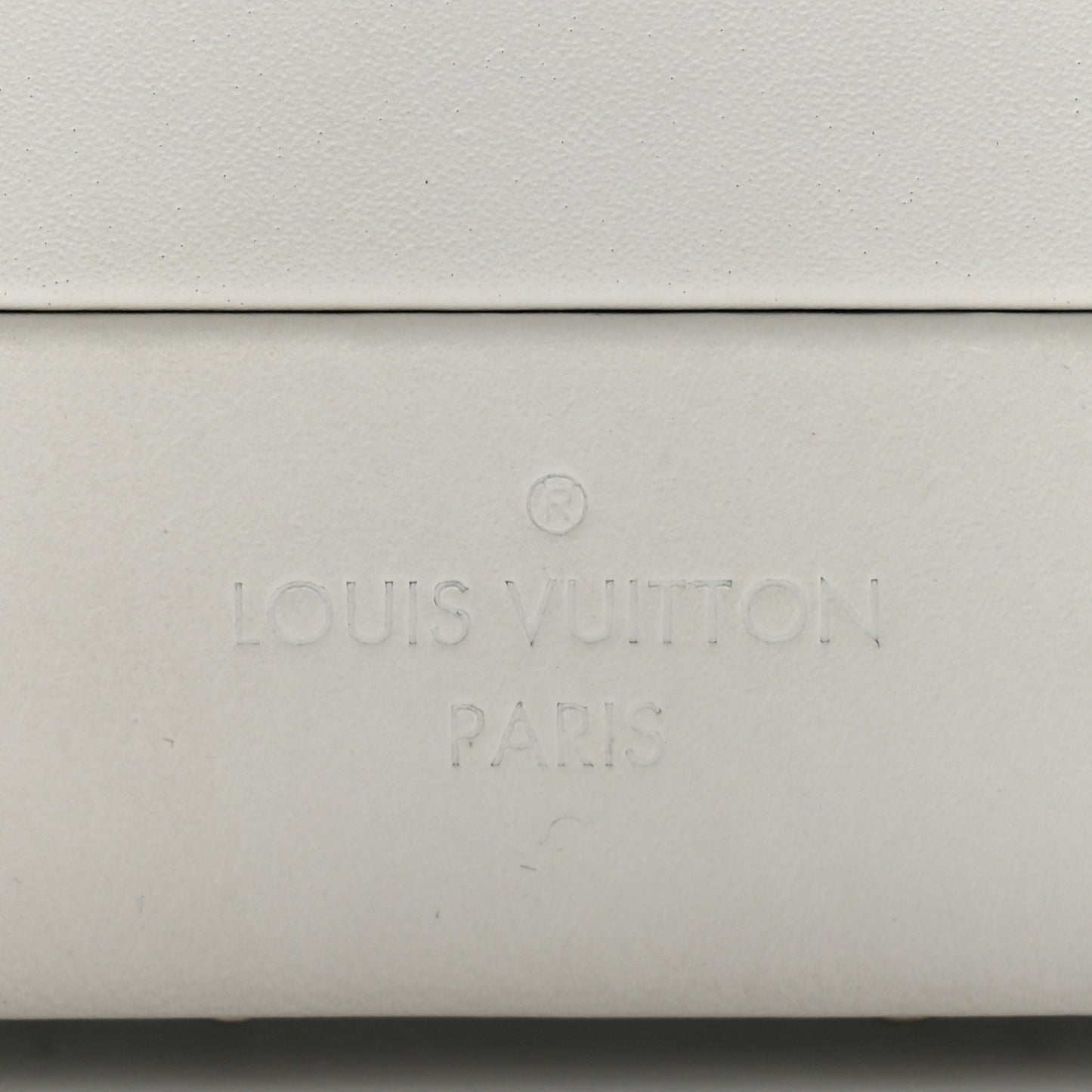 Calfskin Mirror Monogram Etched Jewelry Box Trunk White