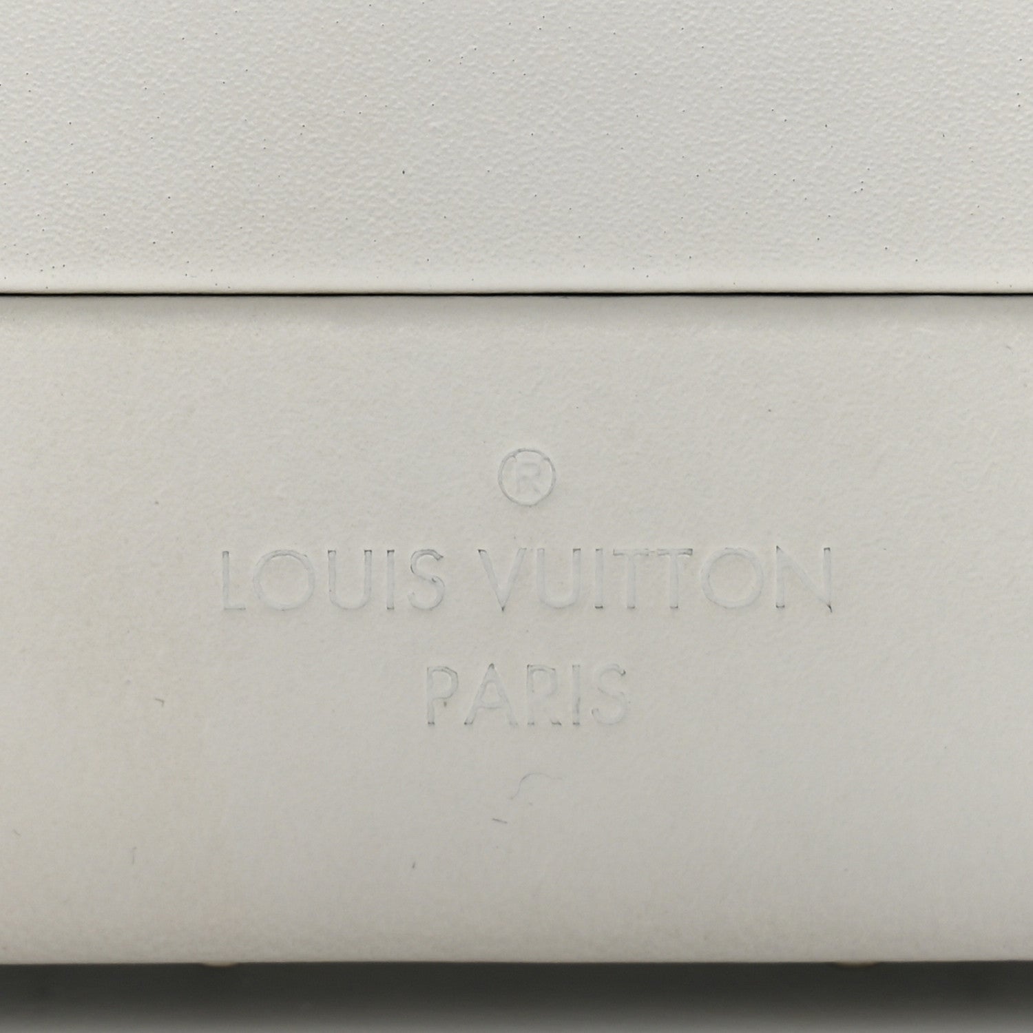 Louis Vuitton Calfskin Mirror Monogram Etched Jewelry Box Trunk White 7 of 9