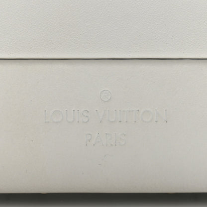 Louis Vuitton Calfskin Mirror Monogram Etched Jewelry Box Trunk White 7 of 9