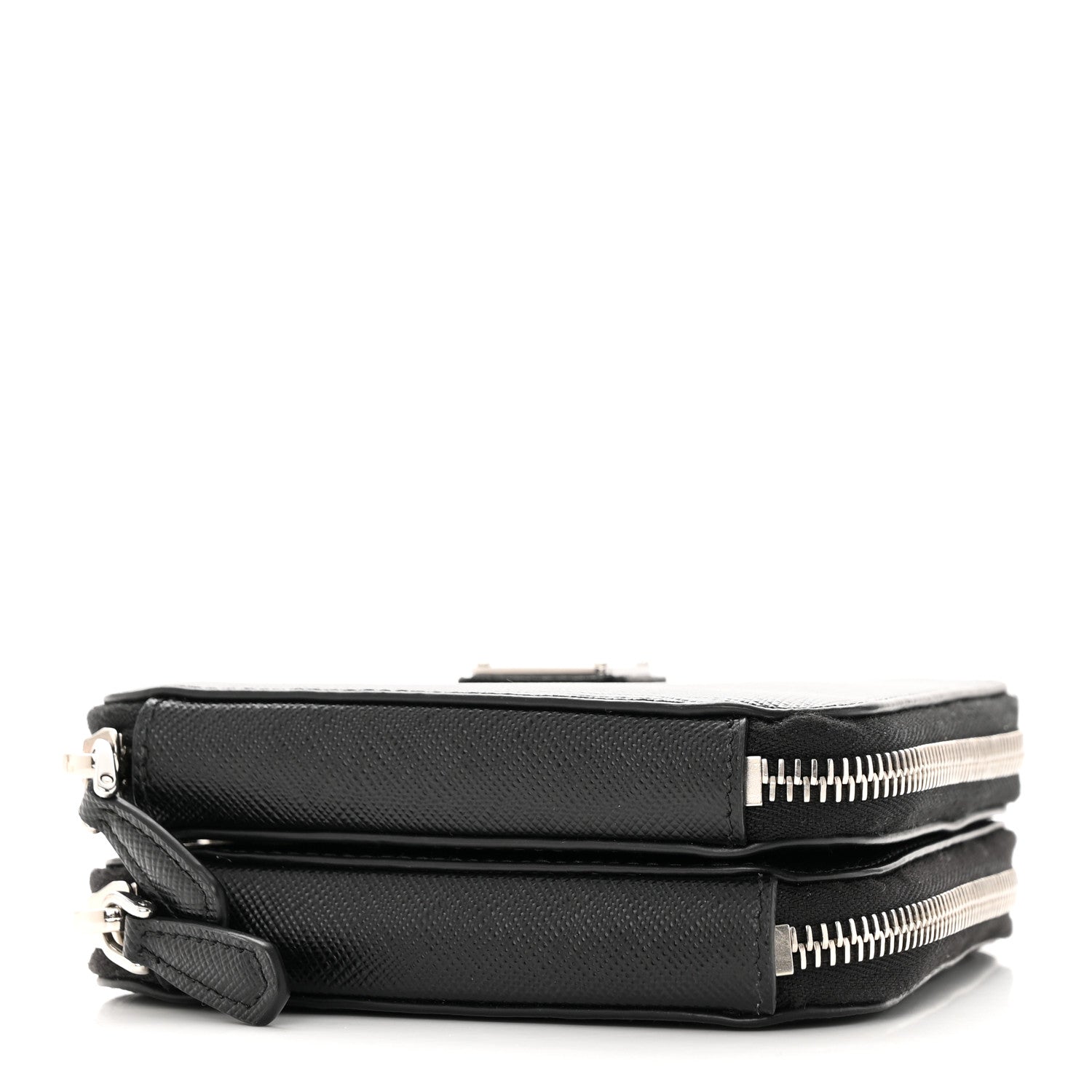 Prada Saffiano Mini Triangle Crossbody Pouch Black 4 of 15