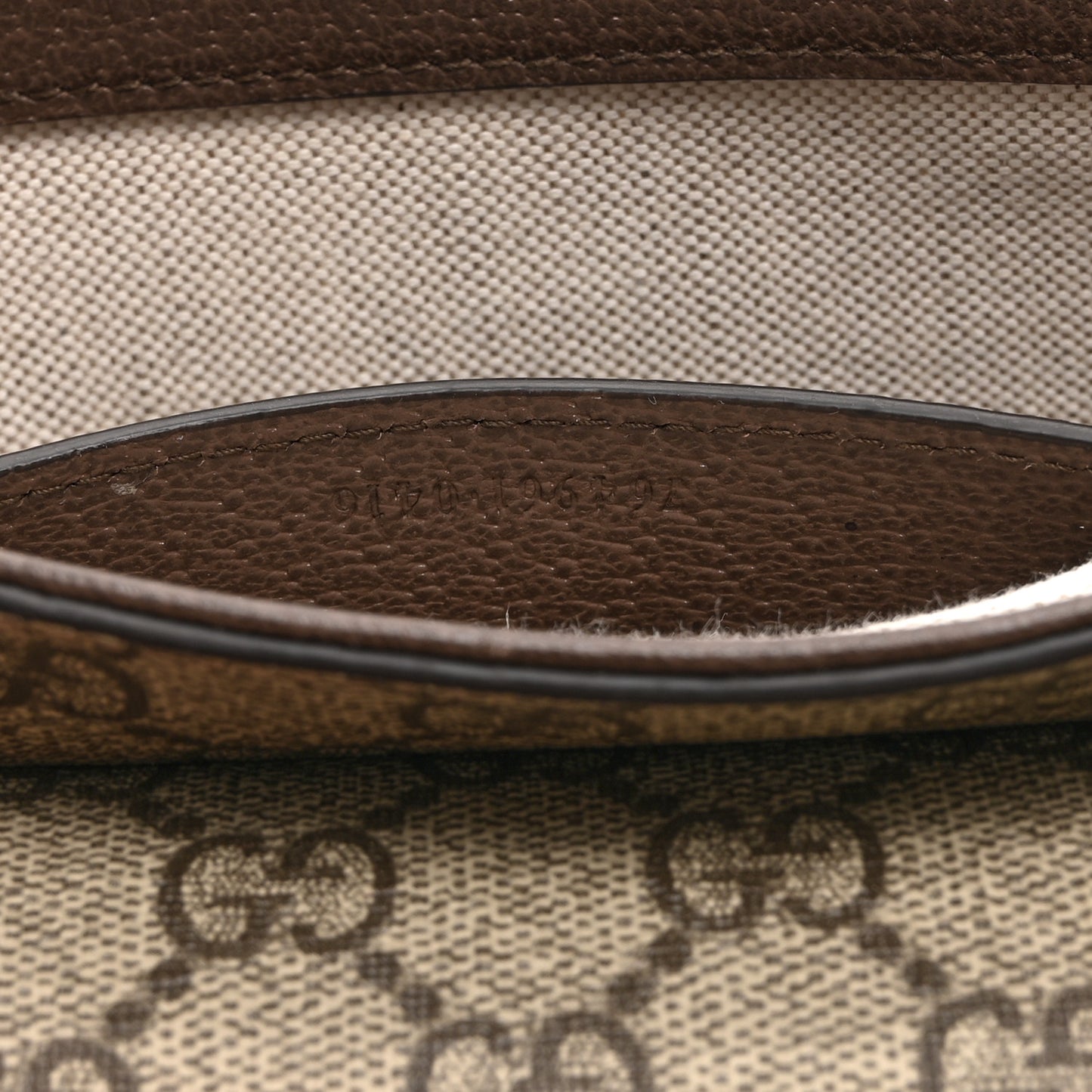 GG Supreme Monogram Textured Dollar Calfskin Web Mini Ophidia Envelope Shoulder Bag Beige Ebony