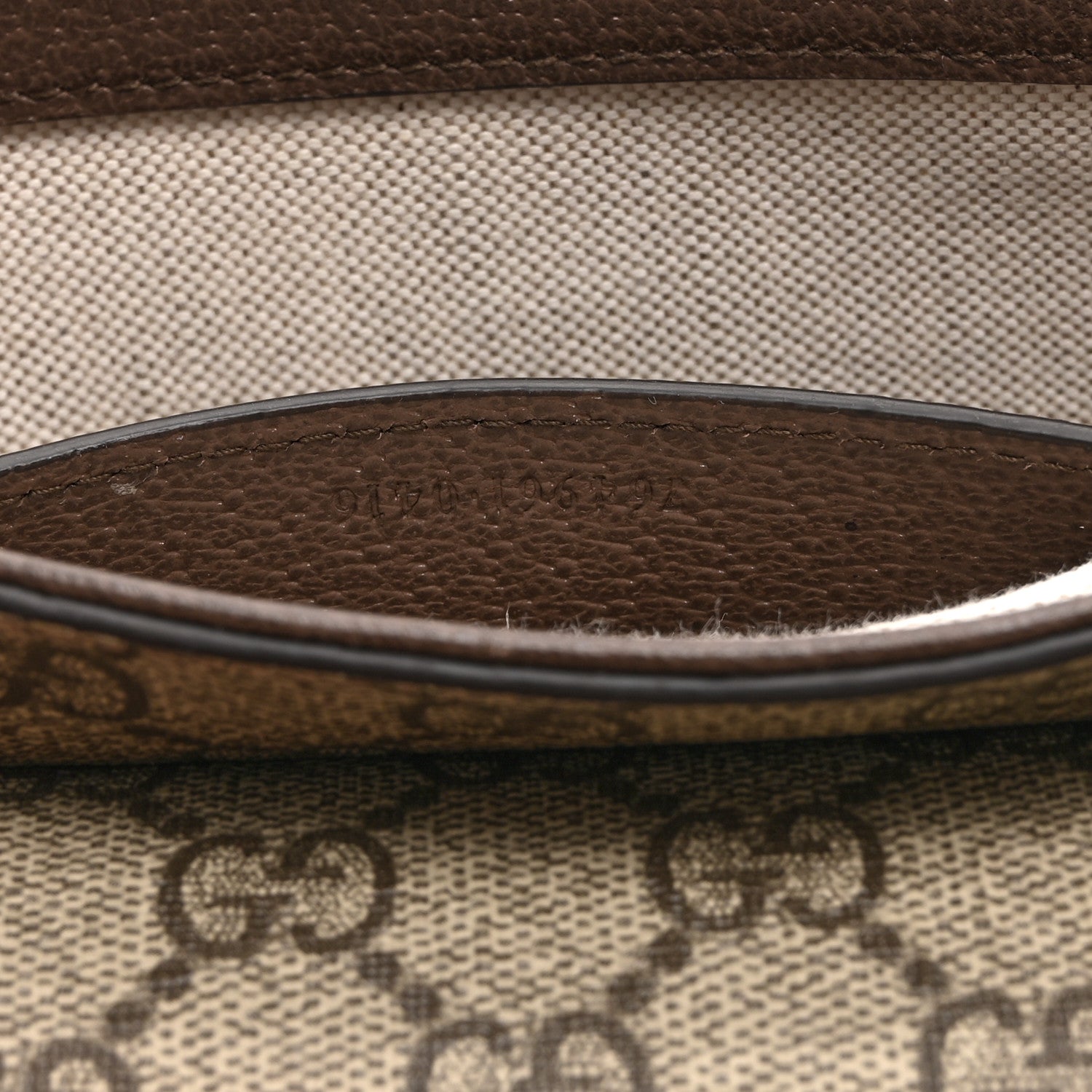 Gucci GG Supreme Monogram Textured Dollar Calfskin Web Mini Ophidia Envelope Shoulder Bag Beige Ebony 7 of 10