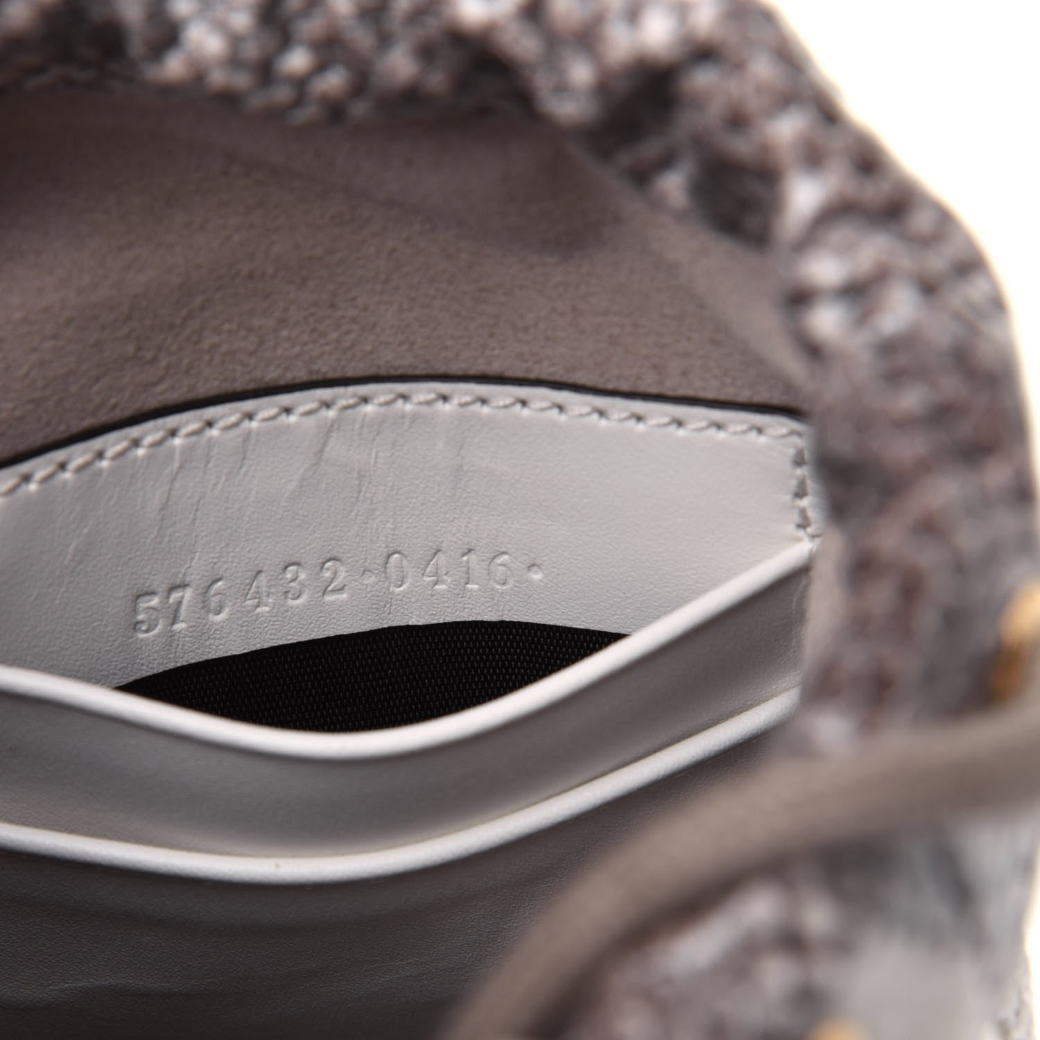 Gucci Snakeskin Mini Zumi Bucket Bag Grey 7 of 10