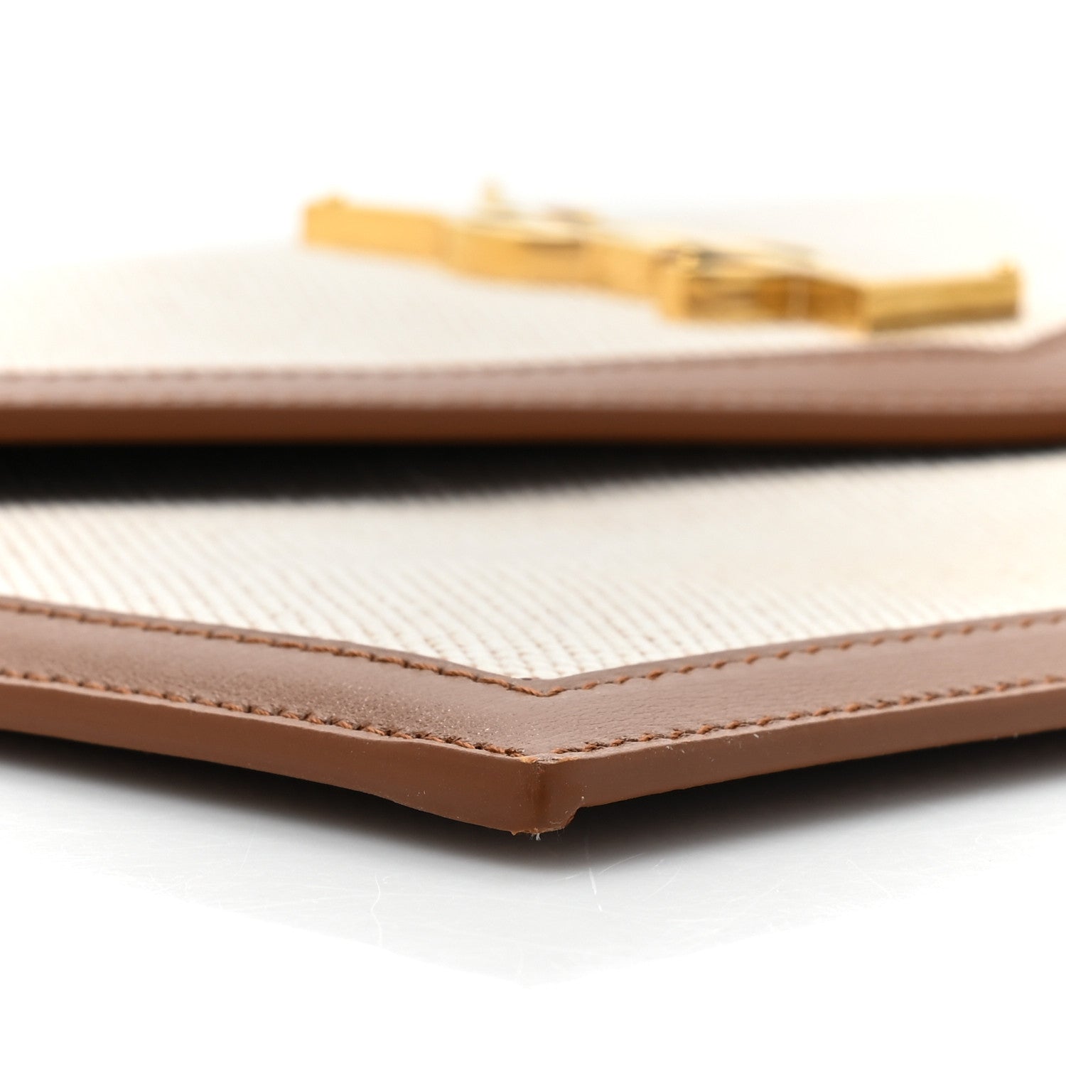 Saint Laurent Canvas Uptown Pouch Natural Beige Brick 9 of 11