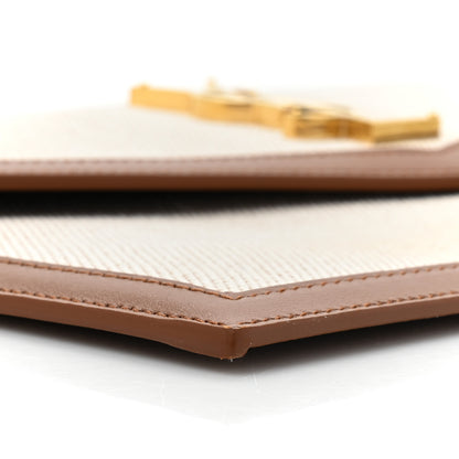 Saint Laurent Canvas Uptown Pouch Natural Beige Brick 9 of 11