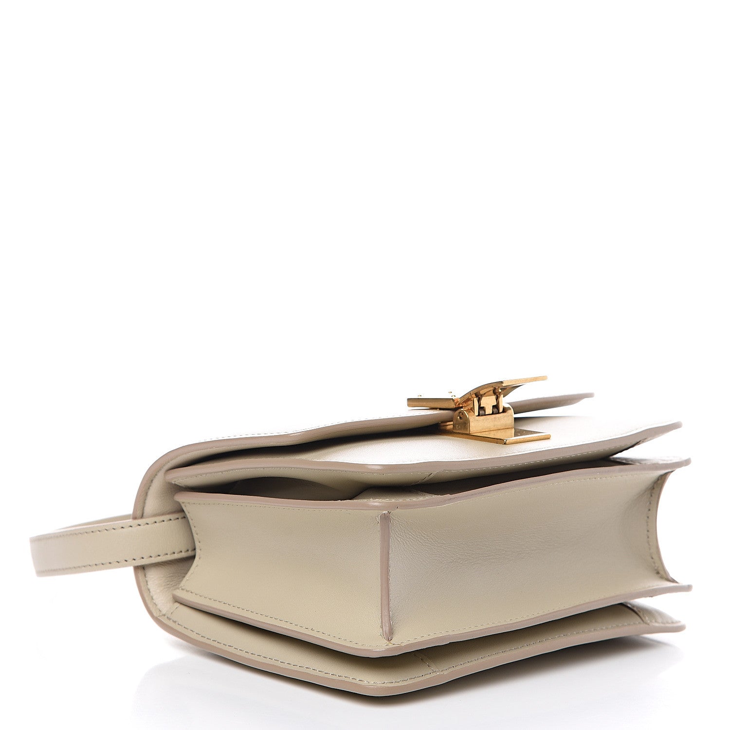 Celine Smooth Calfskin Small Classic Box Flap Bag Ivory 3 of 9