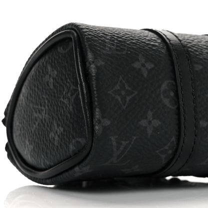Louis Vuitton Monogram Eclipse Mini Keepall Bag Charm Key Holder Black 6 of 7