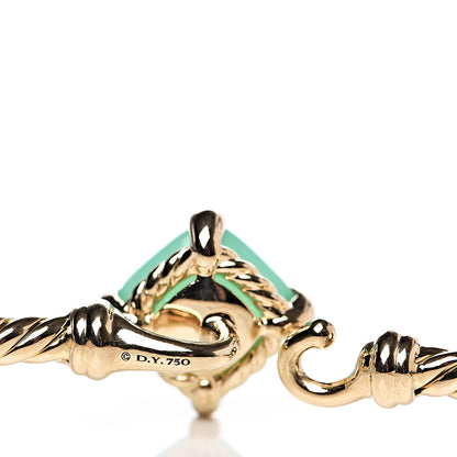 David Yurman 18K Yellow Gold Chrysoprase Diamond Chatelaine Bracelet 5 of 5