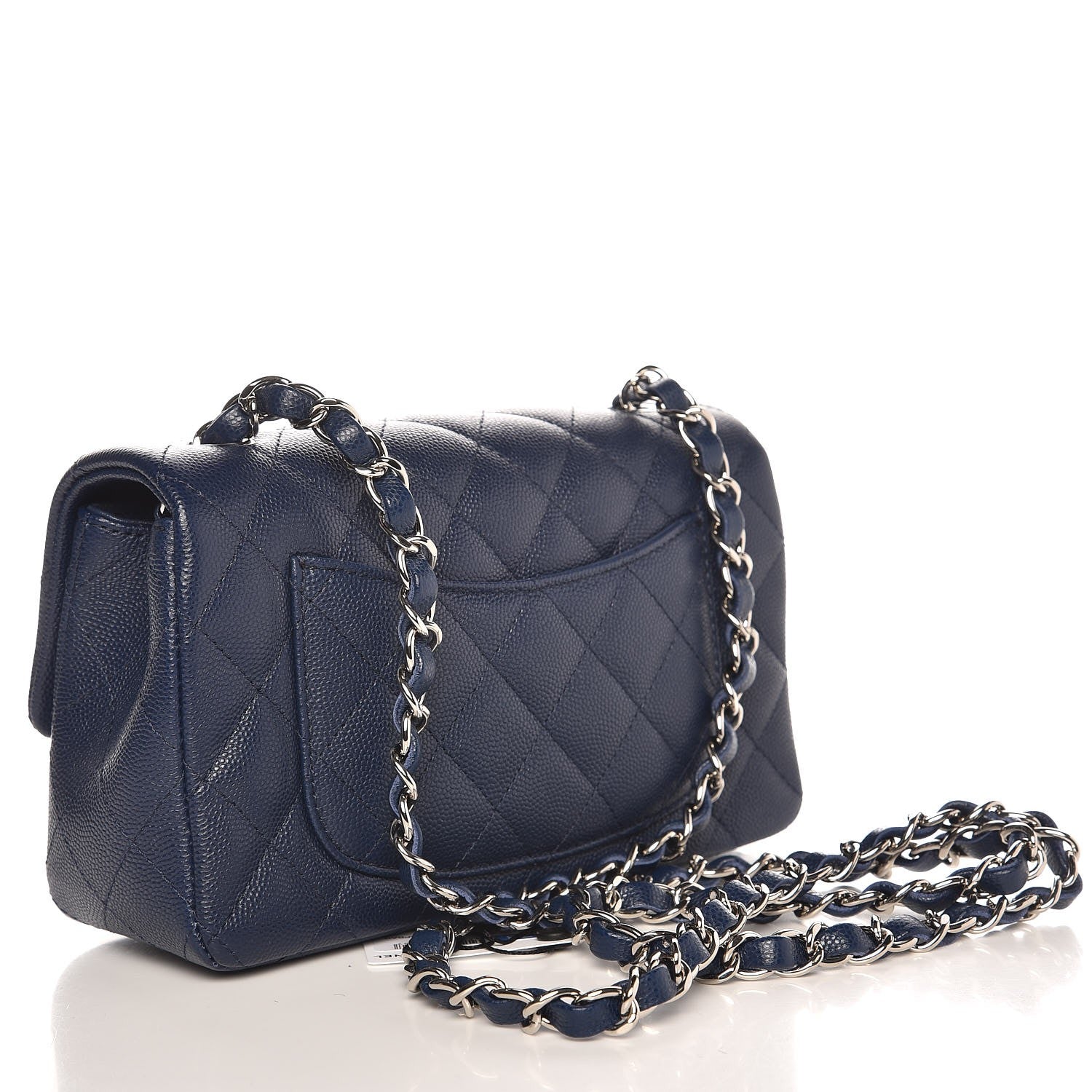 Chanel Caviar Quilted Mini Rectangular Flap Navy 3 of 8