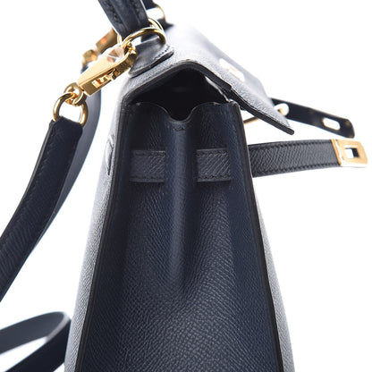Hermes Epsom Kelly Sellier 25 Bleu Indigo 12 of 43