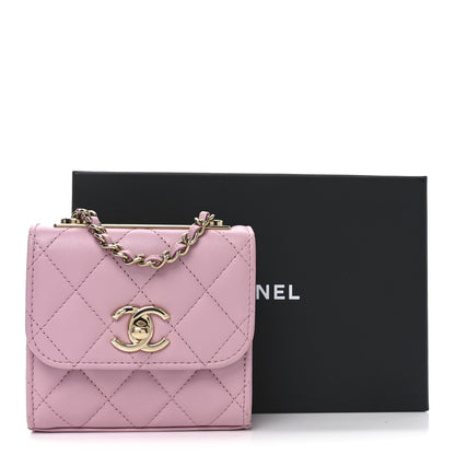 Chanel Lambskin Quilted Mini Trendy CC Clutch With Chain Pink 10 of 10