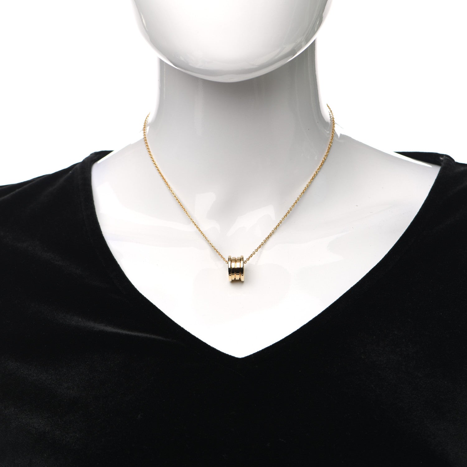 Bulgari 18K Yellow Gold B.Zero1 Pendant Necklace 2 of 5
