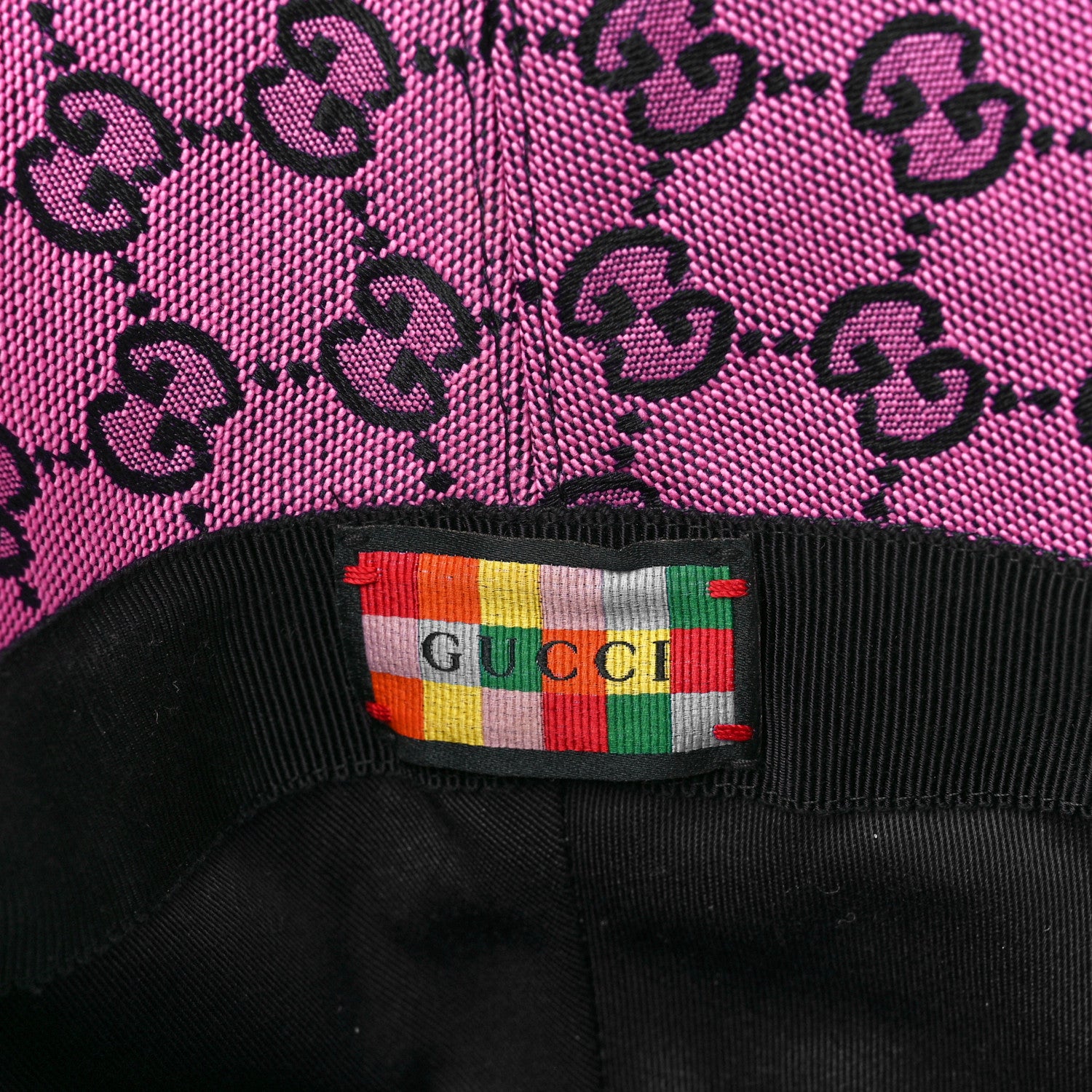 Gucci Monogram Multicolor New Sakai Calfskin Bob Malibu Bucket Hat M Parma Violet Blue 6 of 6